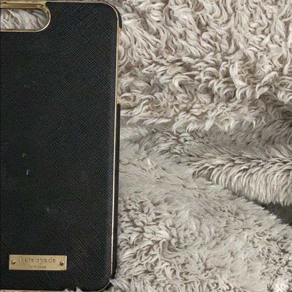 Kate Spade Black Saffiano Gold Plate iPhone case - Picture 3 of 7